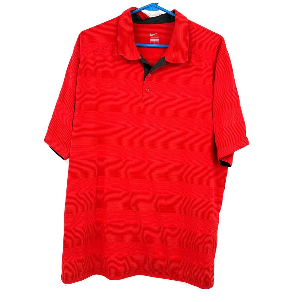 Nike Size XL Shirt Red Polo‎ Golf Sportswear Casual Pickleball Tennis Activewear